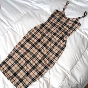 Sexy strappy slip dress midi